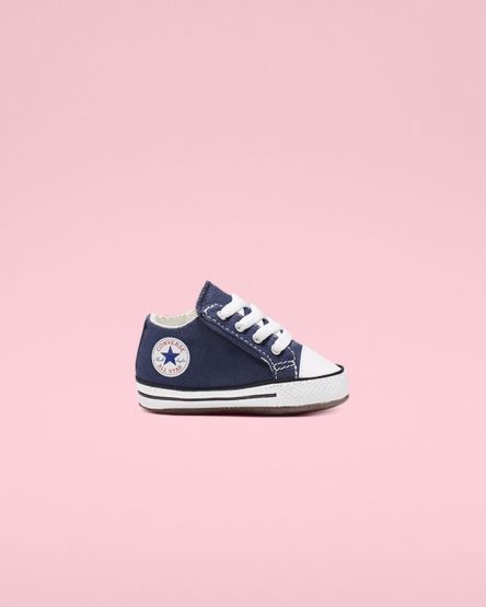 Girls' Converse Chuck Taylor All Star Cribster Easy-On High Top Shoes Navy / Beige White | AU 51904F